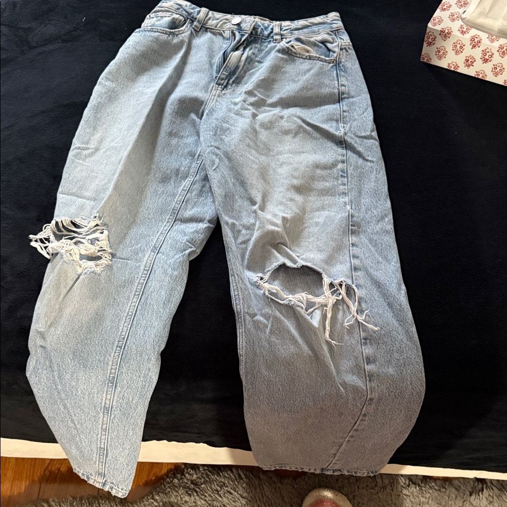 Distressed Light Blue Women's Jeans